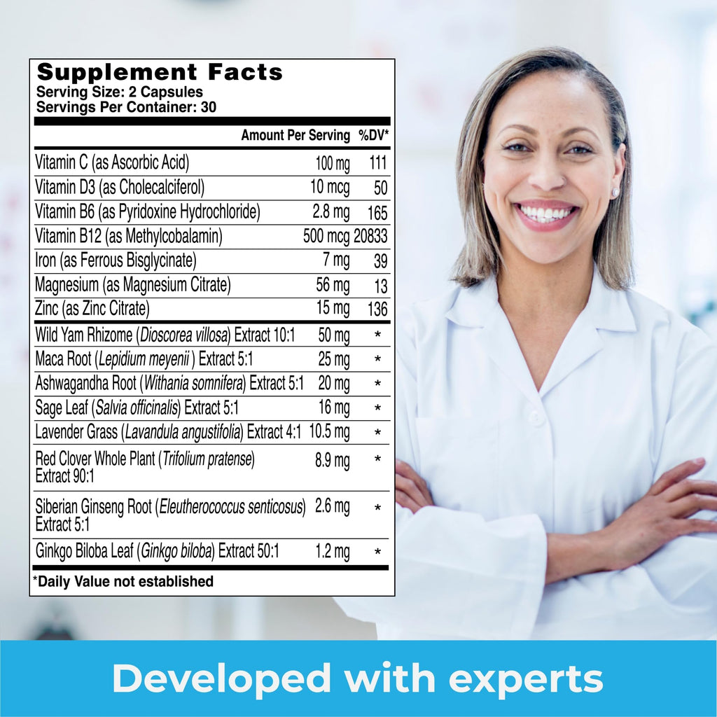Health & Her Perimenopause Supplement, 9-in-1 Multivitamin, 30 Day Supply