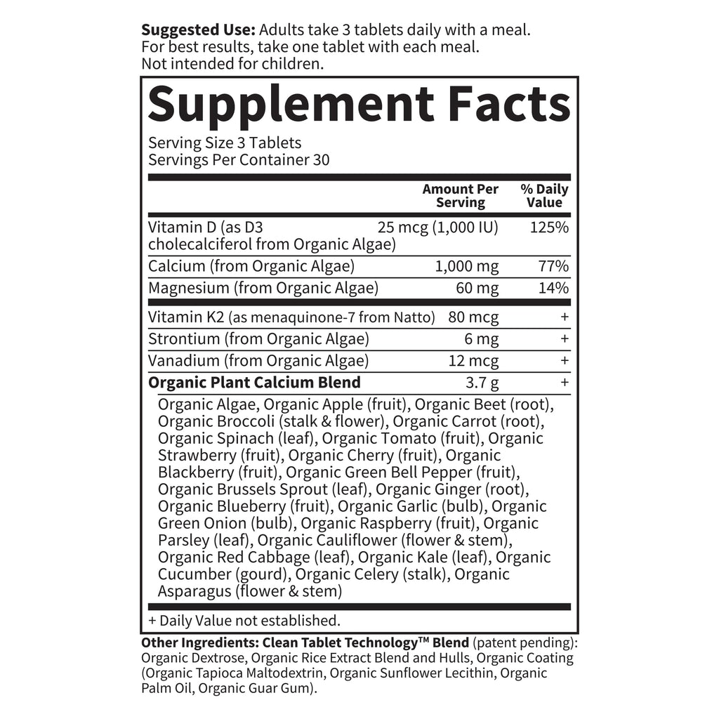 Garden of Life Calcium Supplement with Magnesium & Organic Vitamin D3 K2, Made from Whole Foods, Gluten-Free, 90 Count | Magnesium & Vitamin D3 K2, Made from Whole Foods, Gluten-Free