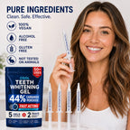 Teeth Whitening Gel with Trays 44% Carbamide Peroxide 5 Syringes - 50+ Uses
