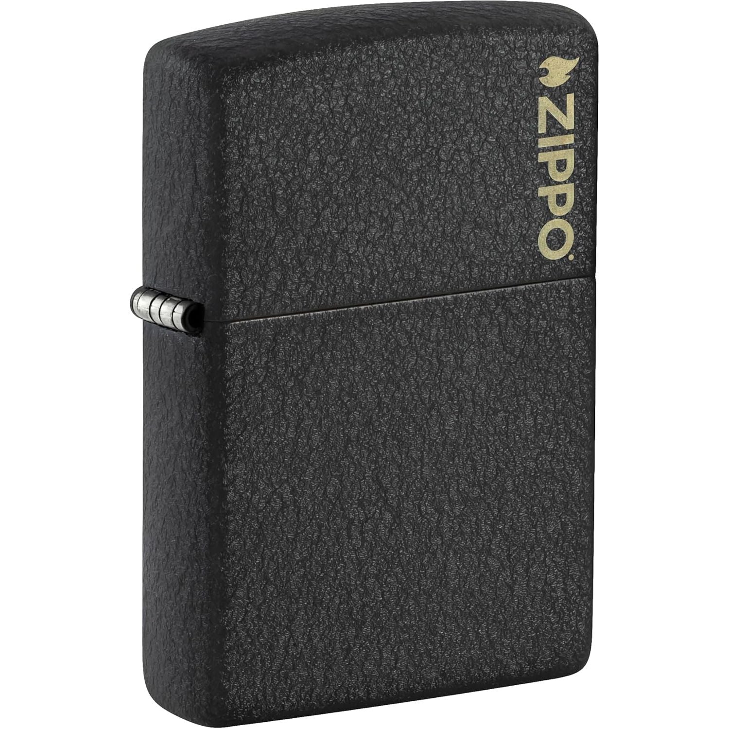 Buy now Zippo 218 Classic Black Matte Pocket Lighter Black Crackle Logo at indiglob india