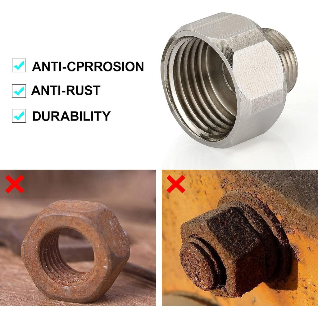 Buy now G 1/2 Female to 3/8 Male COMP Reducer Adapter, Brass Pipe Fittings Water Hose Adapter, Compression Fitting for Kitchen Bathroom Faucet, Pipe Connector with Rubber Washer,(2 Pack) at indiglob india