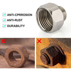 Buy now G 1/2 Female to 3/8 Male COMP Reducer Adapter, Brass Pipe Fittings Water Hose Adapter, Compression Fitting for Kitchen Bathroom Faucet, Pipe Connector with Rubber Washer,(2 Pack) at indiglob india