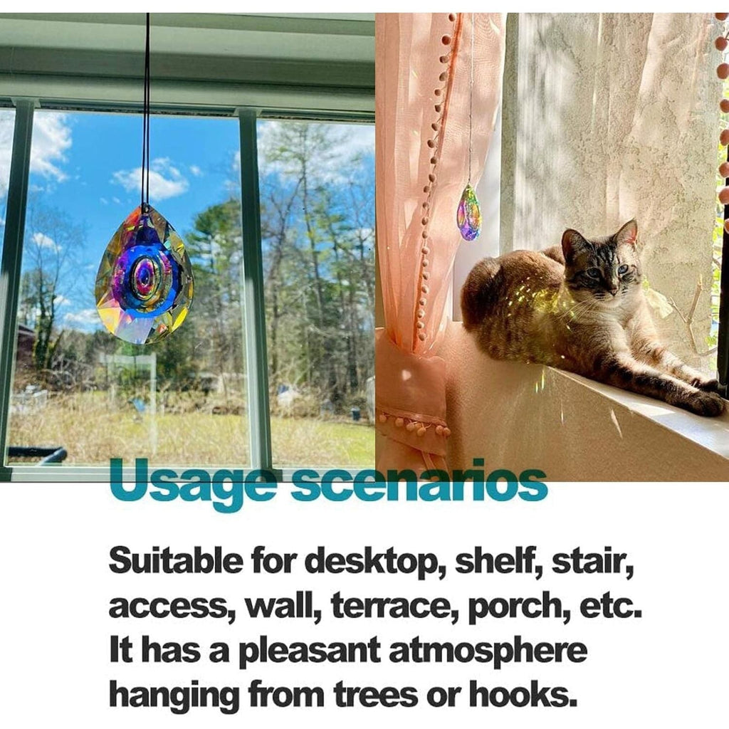 Buy now H&D HYALINE & DORA 89mm/3.5in Hanging Chandelier Crystals Prisms for Window Suncatchers Chandelier Parts Rainbow Maker Pendants at indiglob india