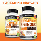 Turmeric and Ginger Supplement with BioPerine, 160 Capsules