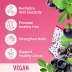 Force Factor Collagen Boosting Superfoods, Vegan Collagen Booster for Women | with Biotin, Hyaluronic Acid, and Vitamin C, for Hair, Skin, Nails, & Joint Support, Tropical Fruit, 60 Soft Chews