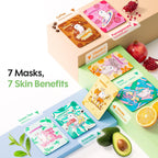 ZealSea Face Mask Skincare Facial Sheet Mask Spa Gifts for Kids Girls Women | 7Days Variety Self Care Set, Deep Hydrating & Glow, Gentle on All Skin Types, Fun Sleepover Slumber Party for Teens, Birthday