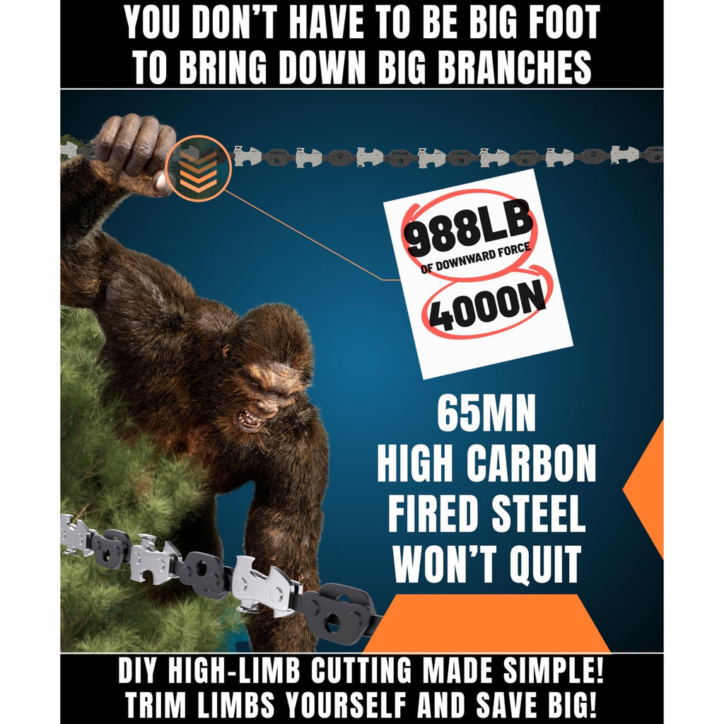 CAMPNDOOR High Limb Rope Saw 53 In - 360 Rope Chain Saw for Tree Limbs