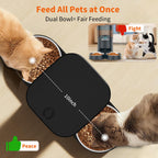 HoneyGuaridan Automatic Cat Feeder for 2 Cats,2.4G/5G WiFi APP Control