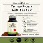 Herbal Roots Organic Hawthorn Berry Capsules | Extra Strength 1,200mg per Serving | 60 Vegan Capsules
