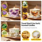 3 Pack Scented Candles-Lavender & Thyme, Vanilla Cake, Jasmine & Musk & Sandalwood, Travel Tin Candle Set, 2.2oz Each, 8-10h Burn Time, Soy Wax, Cotton Wick