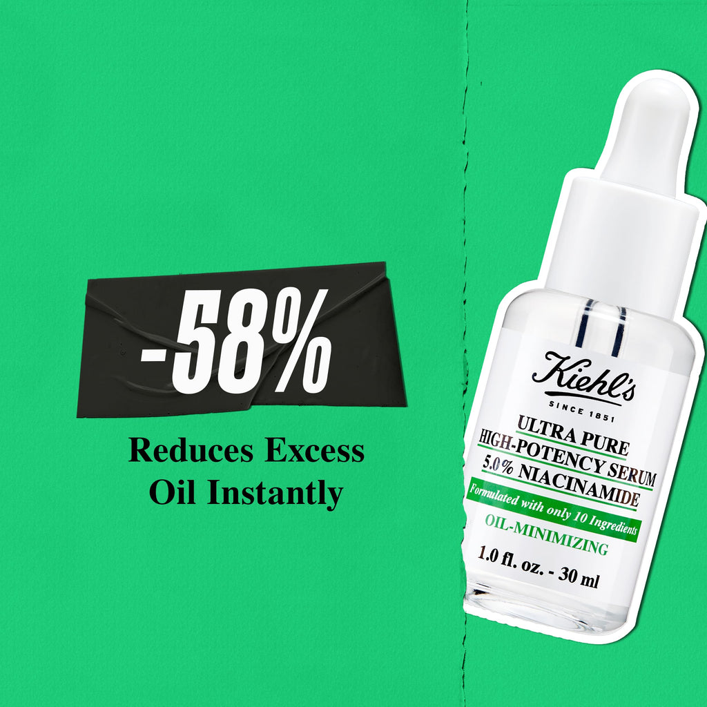 Buy now Kiehl's Ultra Pure High-Potency 5.0% Niacinamide Serum, Concentrated Face Serum for Oily Skin, Reduces Excess Oil and Shine, Helps Minimize Imperfections for a Natural Glow, Paraben-Free - 1 fl oz at indiglob india