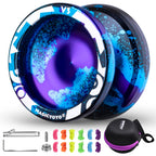 Buy now MAGICYOYO V3 Yoyo for Kids 8-12 or Above, Responsive Yoyo Professional with Dual Function, Professional Trick Yo yo for Adults with 12 Yo-yo Strings, KK Bearing, Bearing Puller, Axle,Case Bag -Black at indiglob india