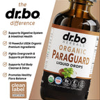 ParaGuard Cleanse Liquid Organic Detox - Organic Intestinal Guard Formula Supplement for Humans with Black Walnut Wormwood Clove & Oregano Tincture - Natural Herbal Intestine Body Gut Cleanser 2 oz