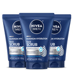 NIVEA MEN Maximum Hydration Face Scrub, Multipack, 3 x 4.4 OZ