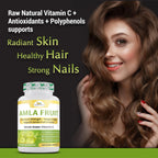 Organic Veda Amla Capsules - 1500mg, 300 Capsules - Natural Vitamin C Supplement with Antioxidants, Polyphenol for Immunity, Skin Glow & Hair Growth - Single Origin Premium Organic Amla Fruit Powder