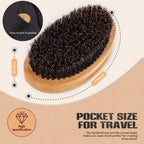 Buy now Wave Brush for Men - Beech Wood & Black Boar Bristle Brush for Cultivating Beards, Hair Waves, and Wolfing at indiglob india