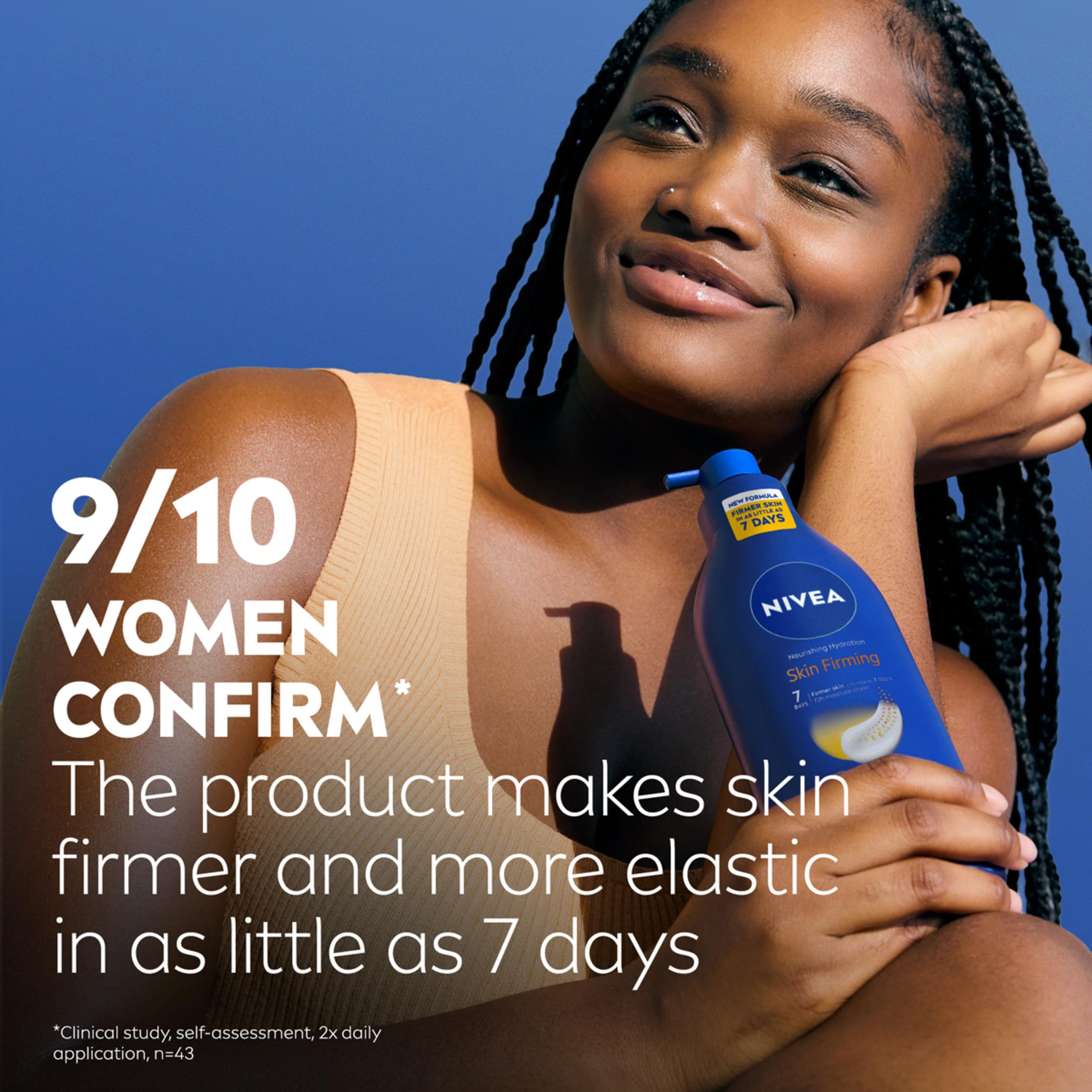 NIVEA Nourishing Hydration Skin Firming Body Lotion, 16.9 FL OZ | Q10 and Vitamin C Enriched Skin Firming Body Lotion for Dry Skin to Very Dry Skin, 72-Hour Body Moisturizer, Paraben Free