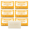 Dr. Bronner's Pure-Castile Magic Soap Bar (Citrus, 5 oz, 6-Pack)- Bath Soap with Regenerative Organic Certified Oils - For Face, Body & Hair - Gentle, Vegan - Bars for Men & Women