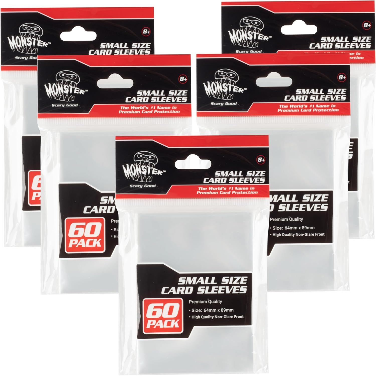 Buy now Monster Protectors Card Sleeves(300 Pack) -Small Size(64mm x 89mm) Bright Multi-Color Set of Card Protectors-Compatible with Yugioh & other Collectible TCGs & Sports Cards- Keep cards safe during play Clear at indiglob india