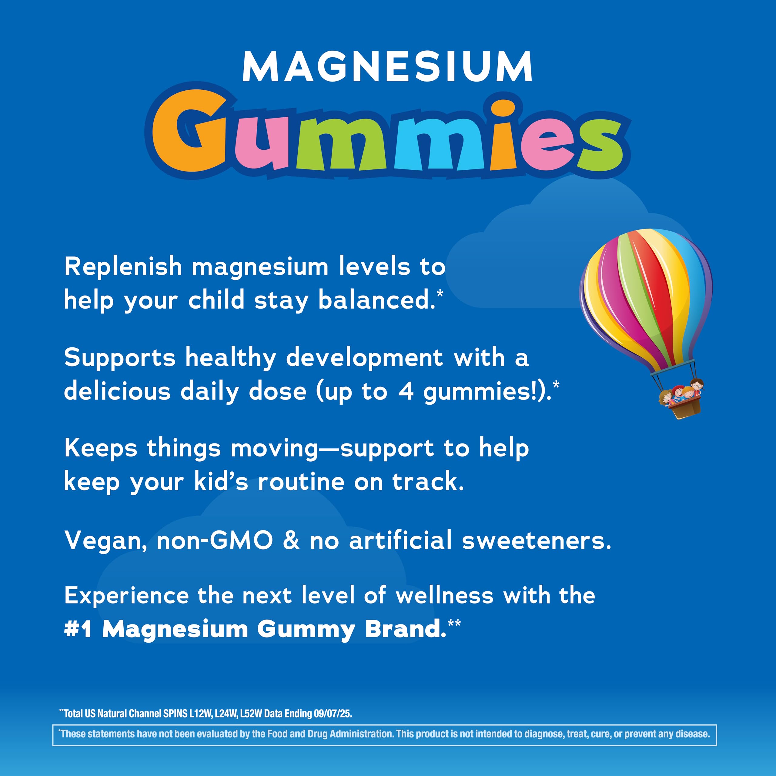 Natural Vitality Kids Calm Magnesium Gummies | Sweet Citrus Flavored Stress Relief Supplement | No Artificial Sweetners & Gluten Free Formula | 120 Count