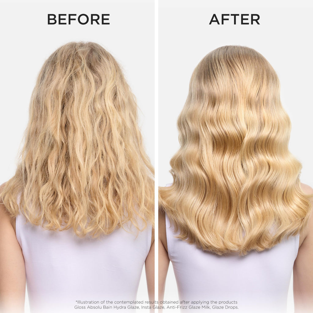 Kerastase Gloss Absolu Glaze Drops Anti-Frizz Hair Oil - Adds gloss and shine, nourishes and hydrates hair, with Hyaluronic Acid and Glycolic Acid, For All Hair Types