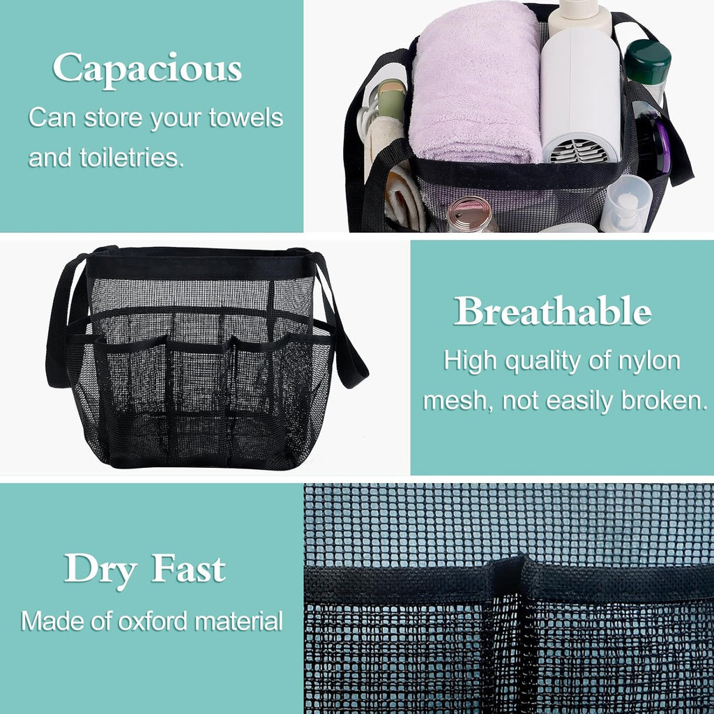 Buy now Attmu Mesh Shower Caddy Portable, Quick Dry Hanging Shower Tote Bag for College Dorm Room Essentials, Large Capacity Shower Caddy Dorm for Bathroom Gym Swimming at indiglob india