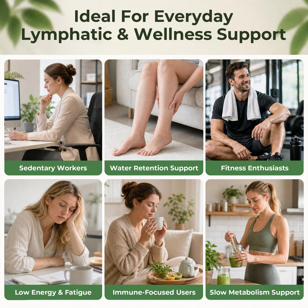 Lymphatic Drainage Supplements - 300 Softgels | 21-in-1 Herbal Blend with Dandelion, Echinacea & Burdock Root | Supports Healthy Circulation & Fluid Balance | Daily Wellness for Men & Women
