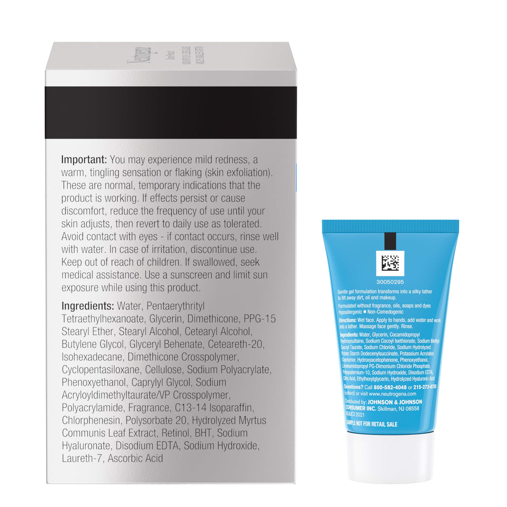 Buy now Neutrogena Rapid Wrinkle Repair Retinol Face Moisturizer, Anti-Aging Face Cream with Retinol & Hyaluronic Acid, 1.7 oz + Trial Size Hydro Boost Facial Cleanser, 0.5 fl. oz at indiglob india
