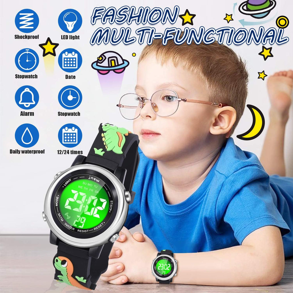 Buy now Kids Watches with Waterproof Alarm - Dinosaur Gifts for Boys Girls Age 3-10 at indiglob india