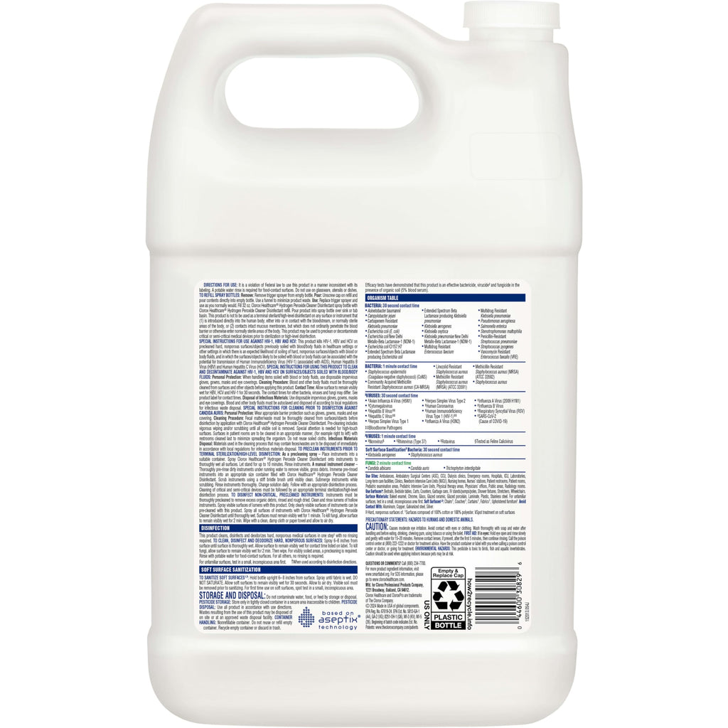Buy now Clorox Healthcare Hydrogen Peroxide Cleaner Disinfectant Refill, Bleach Free, 128 Fluid Ounces (Package May Vary) at indiglob india