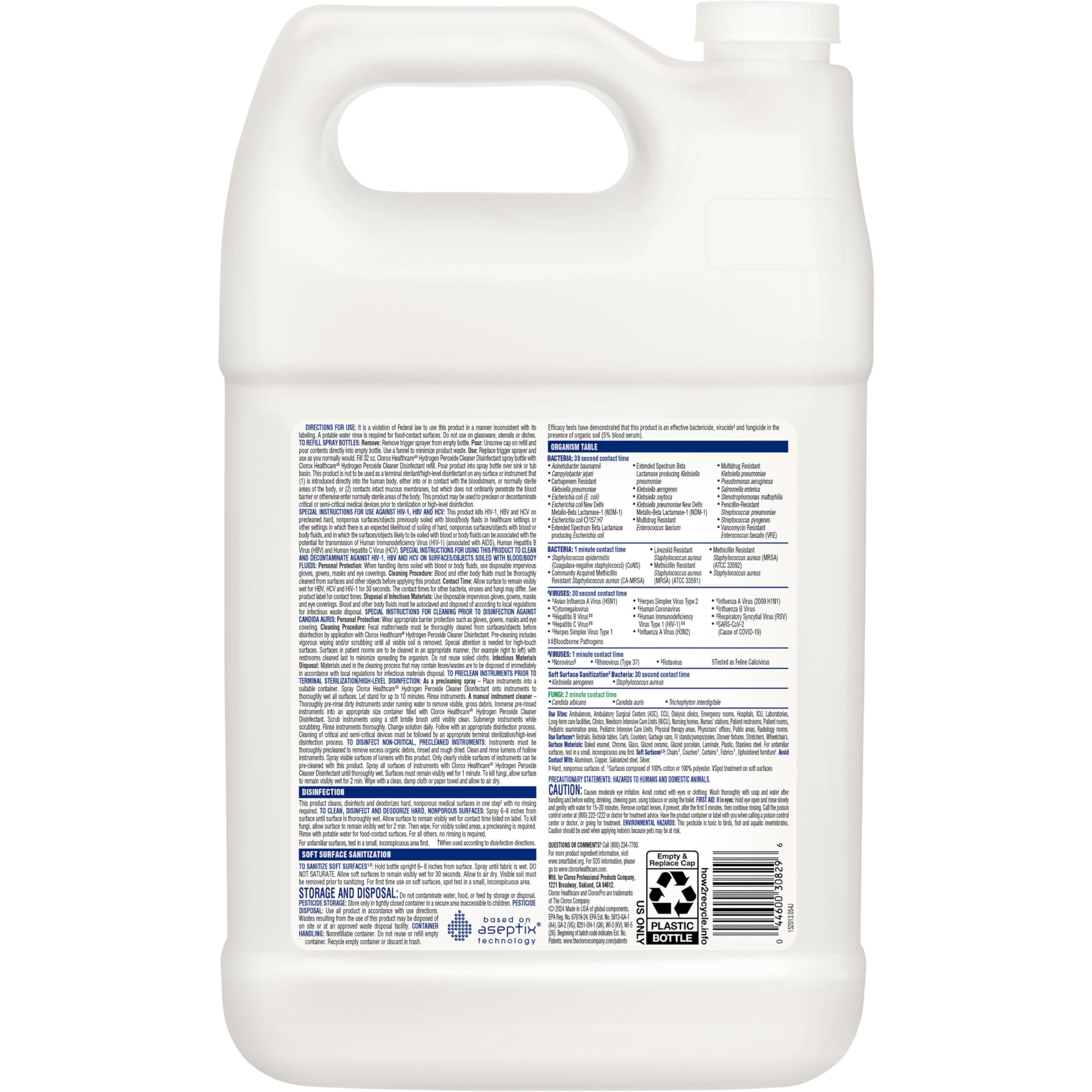 Buy now Clorox Healthcare Hydrogen Peroxide Cleaner Disinfectant Refill, Bleach Free, 128 Fluid Ounces (Package May Vary) at indiglob india