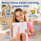 Kids Focus & Memory Gummies with Magnesium Glycinate, Phosphatidylserine & Choline - Support Brain, Attention & Focus for Kids, Learning & Cognitive Development – Sugar Free Strawberry 60 Gummies