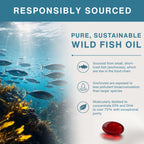 Igennus Ultra Pure Omega 3 rTG Wild Fish Oil 1360mg, 180 Softgels | IFOS-certified EPA DHA 1000mg,ultra-pure high-absorption omega-3 with astaxanthin, non-GMO, 90 servings