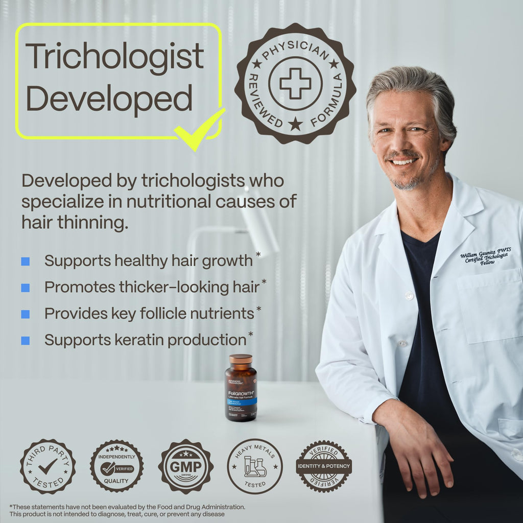 FoliGROWTH® Hair Growth Supplement for Women & Men | for Thicker, Fuller Hair | Supports Thinning Hair, Backed by 20 Years of Experience in Hair Loss Treatment Clinics