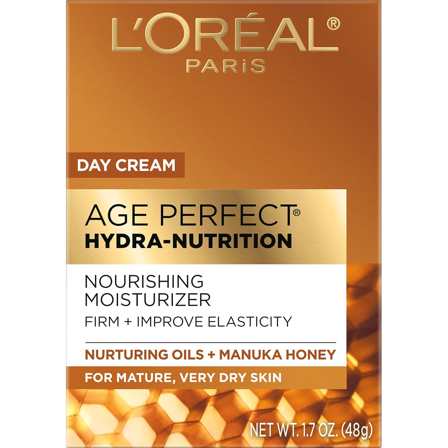 Buy now L'Oreal Paris Skincare Age Perfect Hydra-Nutrition Anti-Aging Day Cream with Manuka Honey Extract, 1.7 Ounce at indiglob india