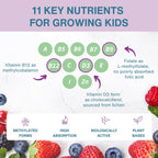 Igennus Methylated Kids Multivitamin Gummies, Age 4+, 6 x 90 Gummies | Clean Label & Third Party Tested, No Artificial Sweeteners or Flavors, Sugar Free, Natural Berry Flavor, Non-GMO, Halal