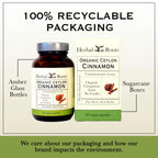 Herbal Roots Organic Ceylon Cinnamon Capsules, USDA Certified Organic, Circulatory Support, 60 Vegan Capsules