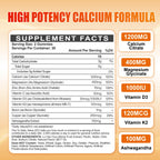 Calcium 1200 mg with Vitamin D3 for Adults - Calcium Citrate Gummies | with Vitamin D3, K2, Magnesium, Zinc, Boron, Copper and Ashwagandha - Extra Absorption Calcium Supplement for Women Men