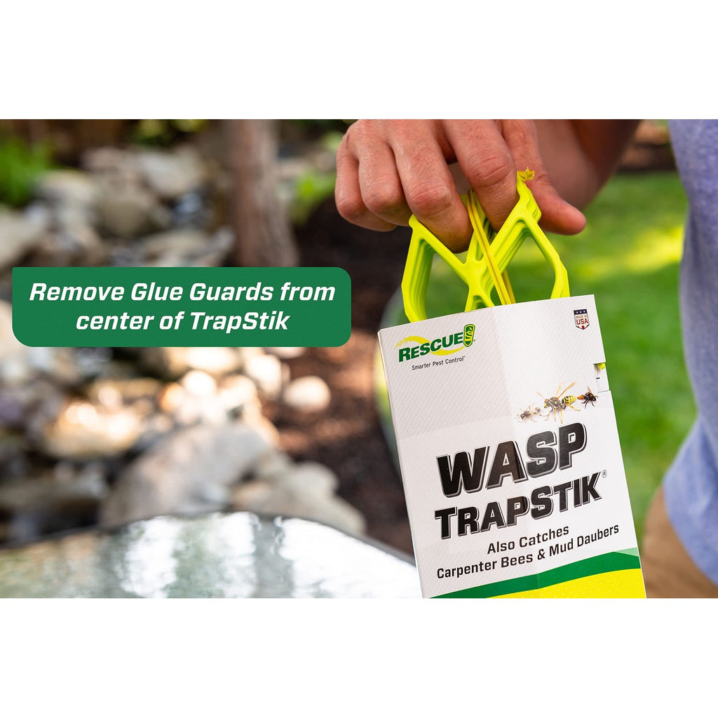 RESCUE! VisiLure® TrapStik for Wasps, Mud Daubers, Carpenter Bees – 3 Pack