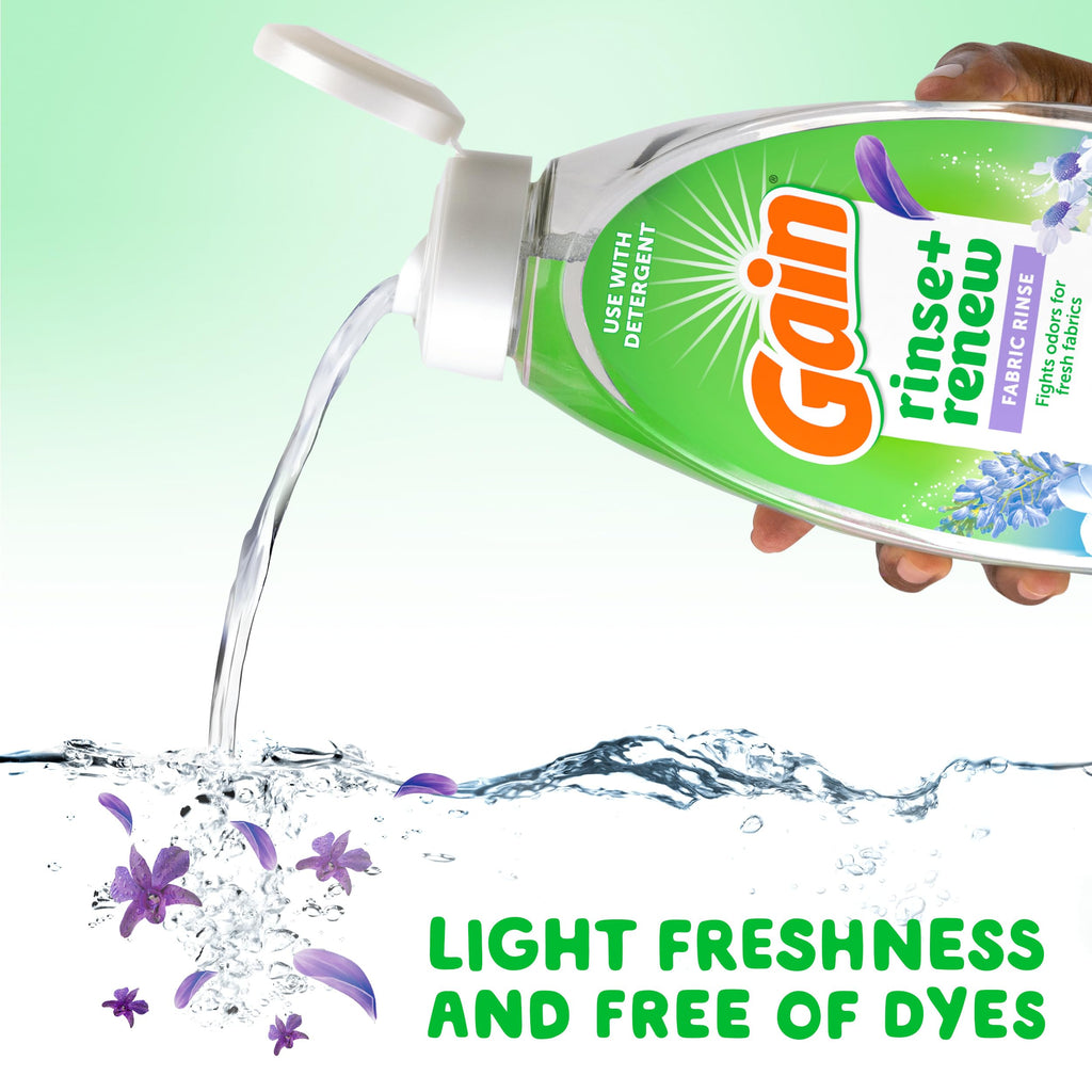 Gain Fabric Rinse and Renew Laundry Odor Remover, Dewdrop Dream Scent, 48 fl oz