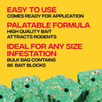 Victor Fast-Kill Bait Blocks II, 86-Count Rat and Mouse Poison Bait Blocks