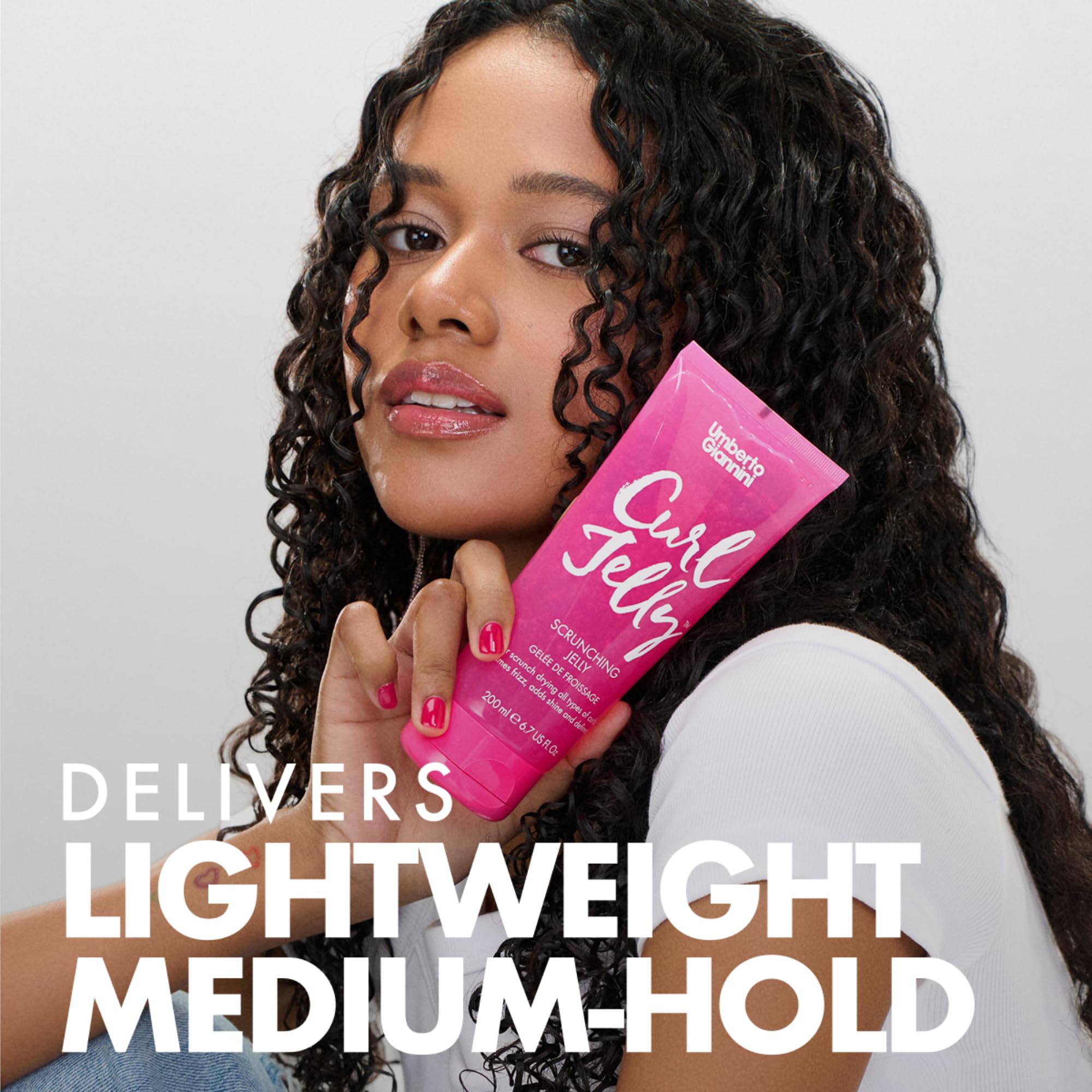 Buy now Umberto Giannini Curl Jelly Scrunching Jelly 6.7 fl Oz - Frizz Solution Defining Hair Gel for 2a-4c Curly, Wavy, Coily Hair - Vegan & Cruelty-Free at indiglob india
