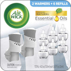 Buy now Air Wick Plug in Scented Oil Starter Kit, 2 Warmers + 6 Refills, Fresh Linen, Same Familiar Smell of Fresh Laundry, Eco Friendly, Essential Oils, Air Freshener Fresh Linen at indiglob india