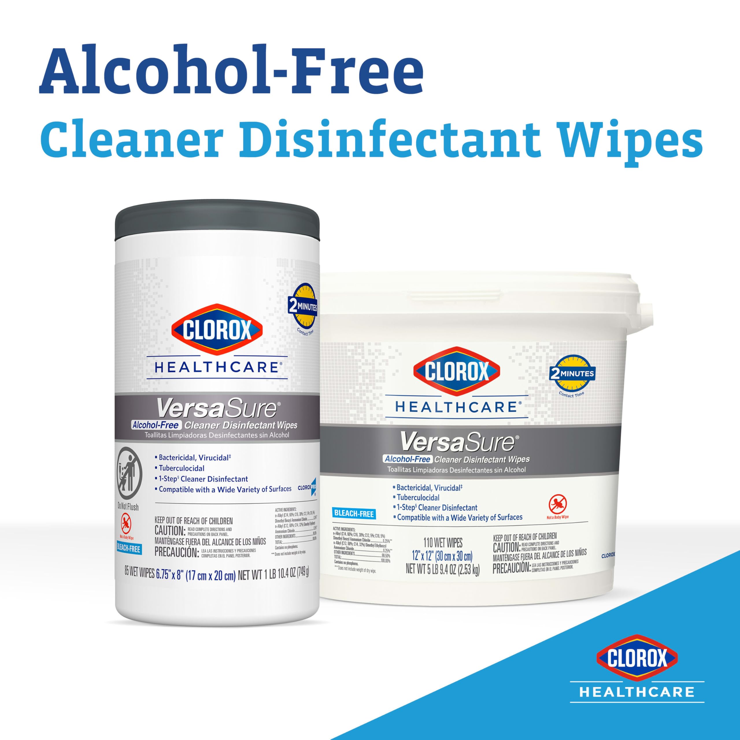 Buy now CLOROX Healthcare VersaSure Cleaner Disinfectant Wipes, 6" x 5", 150 Count Canister (Package May Vary) at indiglob india