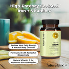Future Kind Iron Supplement for Women & Men, Chelated Bisglycinate, 30ct