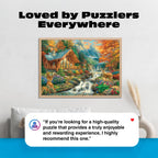 Buy now Buffalo Games - Alpine Serenity - Chuck Pinson - 1000 Piece Autumn Jigsaw Puzzle for Adults - Fall Mountain Cabin Scene - Challenging Puzzle for Game Nights - Finished Size 26.75 x 19.75 - Made in USA at indiglob india