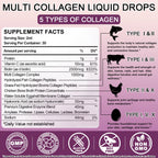 Liquid Collagen for Women & Men, Multi Hydrolyzed Collagen Peptides