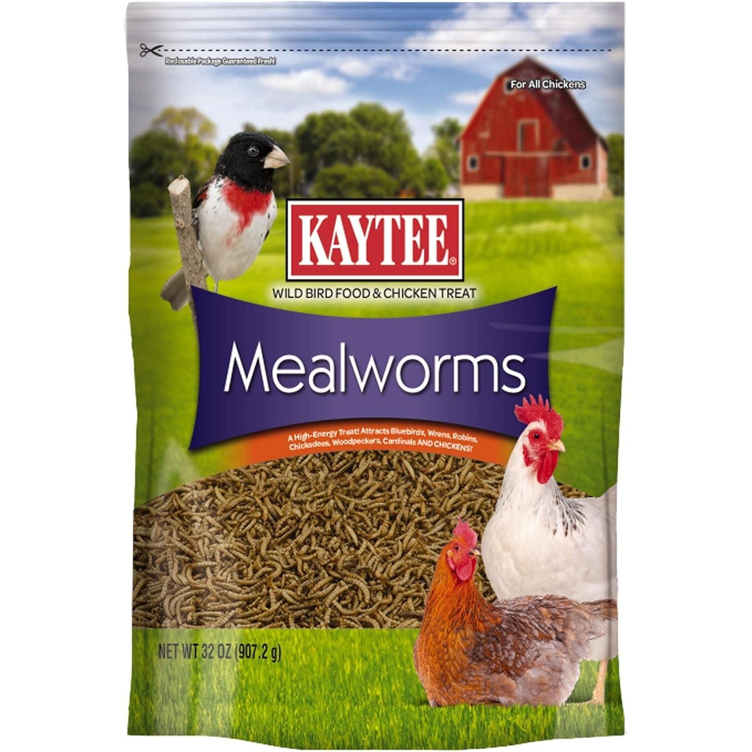 Buy now Kaytee Wild Bird Food Mealworms For Bluebirds, Wrens, Robins, Chickadees, Woodpeckers, Cardinals & Chickens, 3.5 Ounce 2 Pound (Pack of 1) at indiglob india