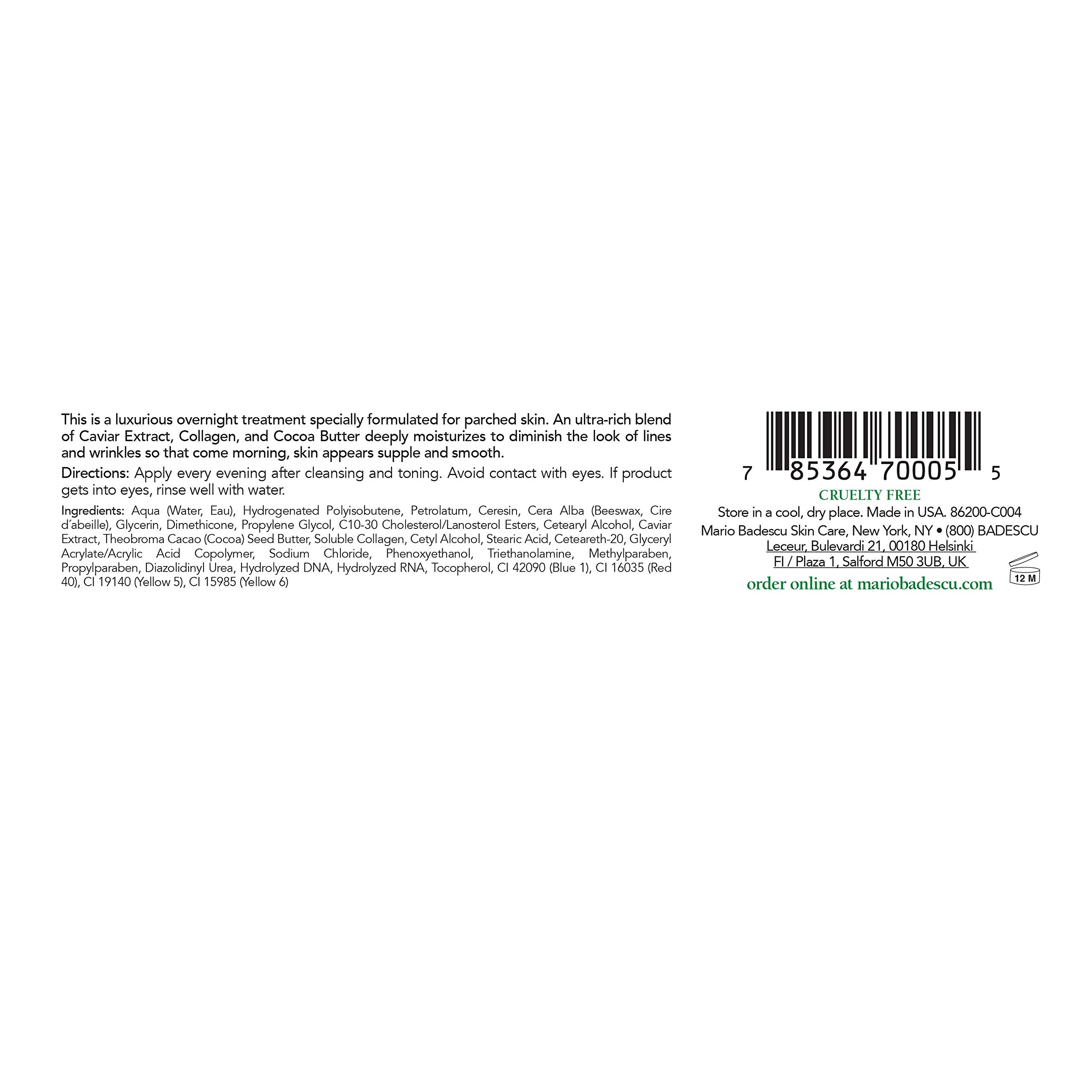 Buy now Mario Badescu Caviar Night Cream for Women Anti Aging Ultra-Rich Face Cream Formulated with Revitalizing Caviar Extract & Smoothing Elastin, Ideal for Dry or Sensitive Skin, 1 Oz at indiglob india