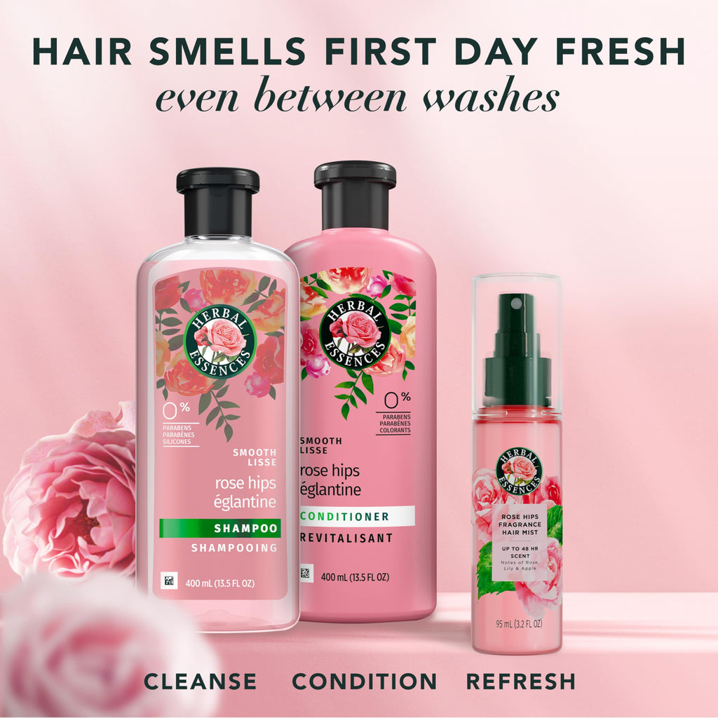 Herbal Essences Hair Perfume for Women, Rose Scent | Hair Mist Fragrance Spray, Frizz Control, 3.2 fl oz, for all Hair Types